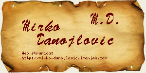 Mirko Danojlović vizit kartica
